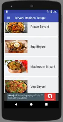 Biryani Recipes Telugu android App screenshot 3